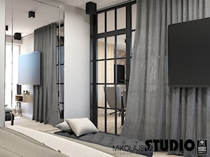 Mieszkanie przy Ślusarskiej - Mała szara sypialnia, styl nowoczesny - zdjęcie od MIKOŁAJSKAstudio