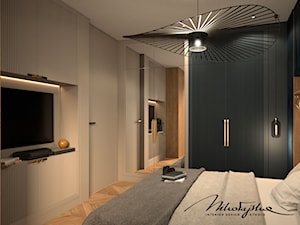 Głębia intensywnych odcieni - Średnia beżowa sypialnia, styl nowoczesny - zdjęcie od MIKOŁAJSKAstudio