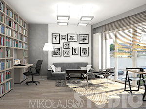 Nowoczesny salon w malym mieszkaniu - zdjęcie od MIKOŁAJSKAstudio