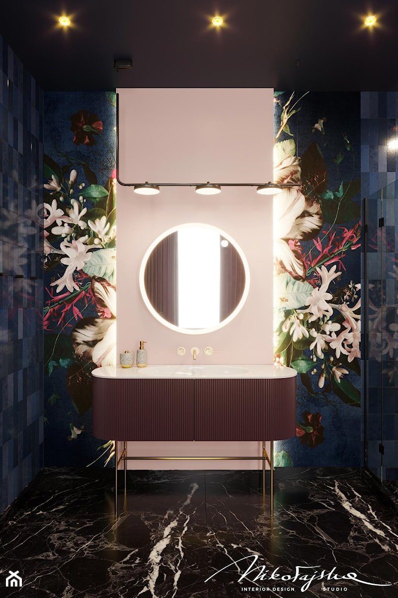 stylowa łazienka - róż - zdjęcie od MIKOŁAJSKAstudio