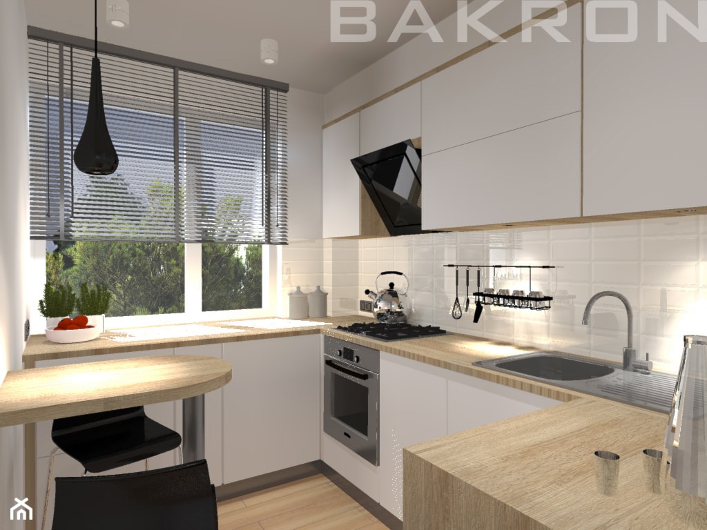 projekt mieszkania w Goleniowie - Kuchnia, styl nowoczesny - zdjęcie od BAKRON PROJEKT - Homebook