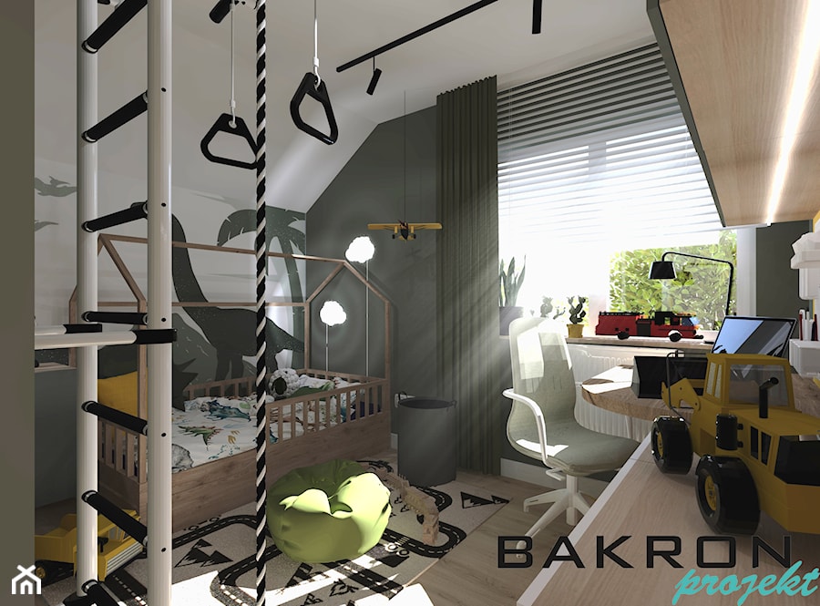 dwupokoleniowy dom w Pyrzycach - Pokój dziecka, styl nowoczesny - zdjęcie od BAKRON PROJEKT