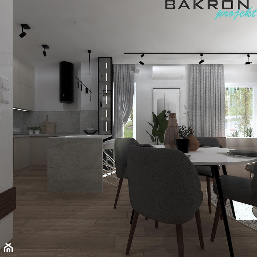 apartament nad morzem - Kuchnia, styl nowoczesny - zdjęcie od BAKRON PROJEKT