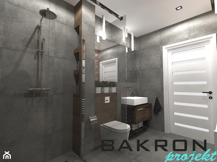 łazienka w stylu industrialnym - Łazienka, styl industrialny - zdjęcie od BAKRON PROJEKT