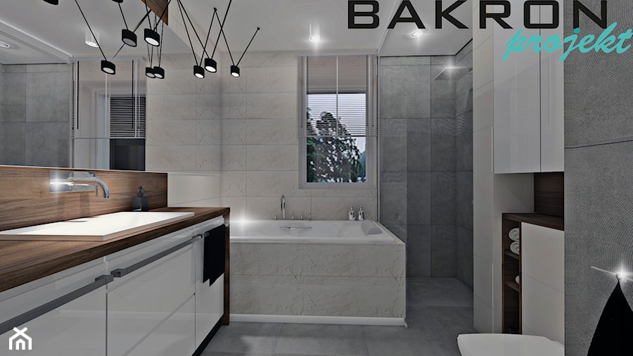 projekt łazienki - Łazienka, styl nowoczesny - zdjęcie od BAKRON PROJEKT