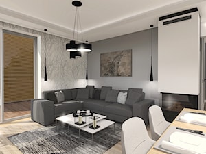 apartament w Krakowie - Salon, styl nowoczesny - zdjęcie od BAKRON PROJEKT