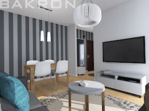 projekt mieszkania w Goleniowie - Salon, styl nowoczesny - zdjęcie od BAKRON PROJEKT