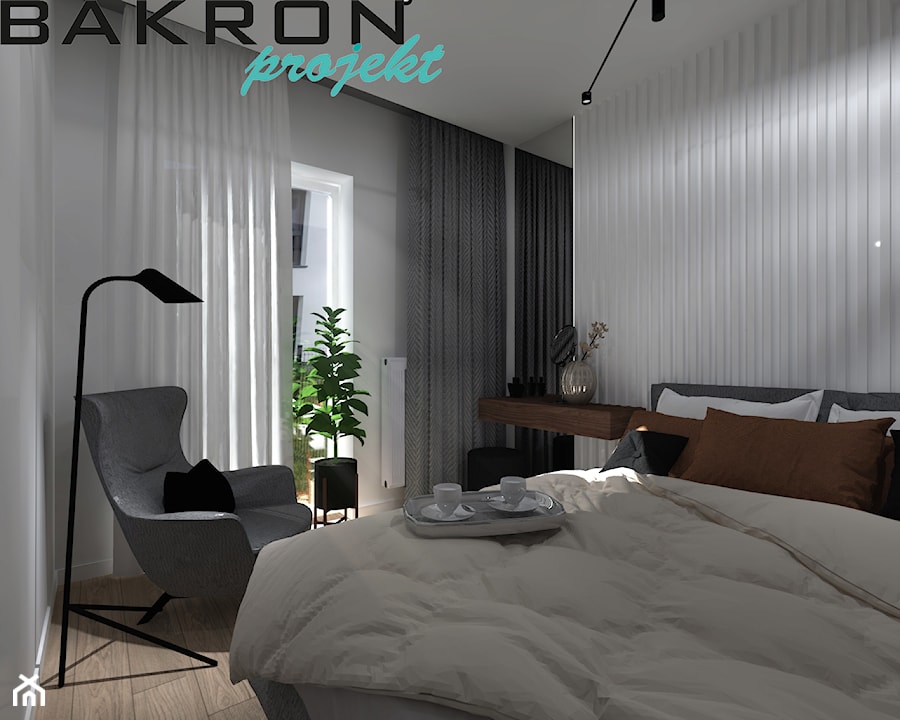 apartament nad morzem - Sypialnia, styl nowoczesny - zdjęcie od BAKRON PROJEKT