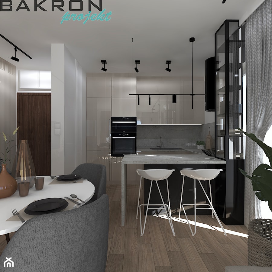 apartament nad morzem - Kuchnia, styl nowoczesny - zdjęcie od BAKRON PROJEKT
