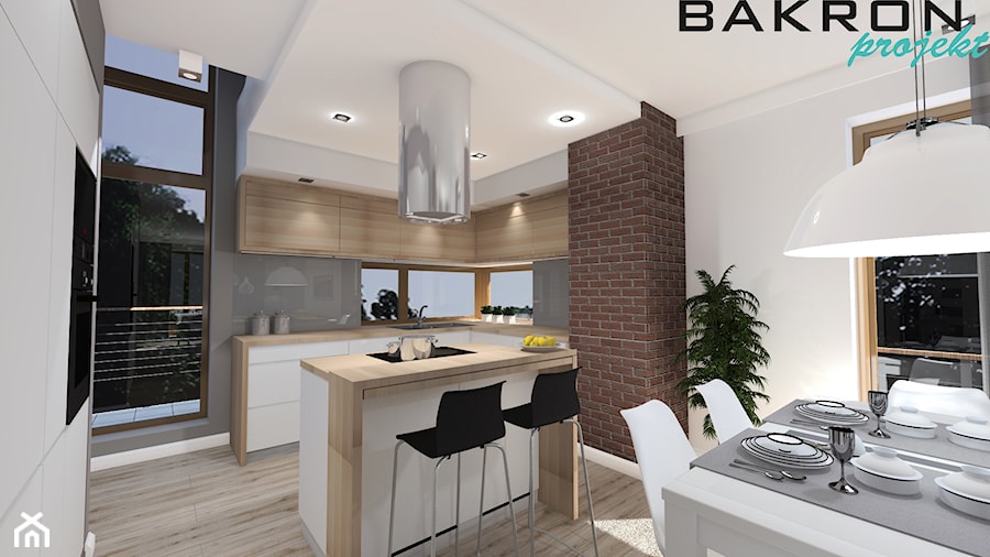 apartament 2 w Krakowie - Kuchnia, styl nowoczesny - zdjęcie od BAKRON PROJEKT