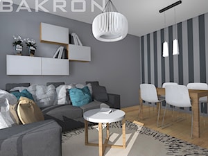 projekt mieszkania w Goleniowie - Salon, styl nowoczesny - zdjęcie od BAKRON PROJEKT