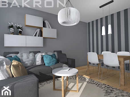 Aranżacje wnętrz - Salon: projekt mieszkania w Goleniowie - Salon, styl nowoczesny - BAKRON PROJEKT. Przeglądaj, dodawaj i zapisuj najlepsze zdjęcia, pomysły i inspiracje designerskie. W bazie mamy już prawie milion fotografii!