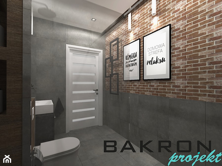 łazienka w stylu industrialnym - Łazienka, styl industrialny - zdjęcie od BAKRON PROJEKT