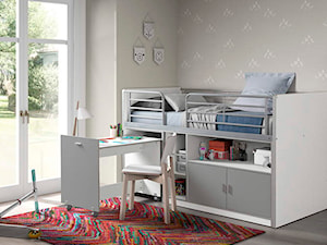 Łóżko piętrowe dla dzieci Bonny Bis Silver z biurkiem - zdjęcie od epinokio.pl
