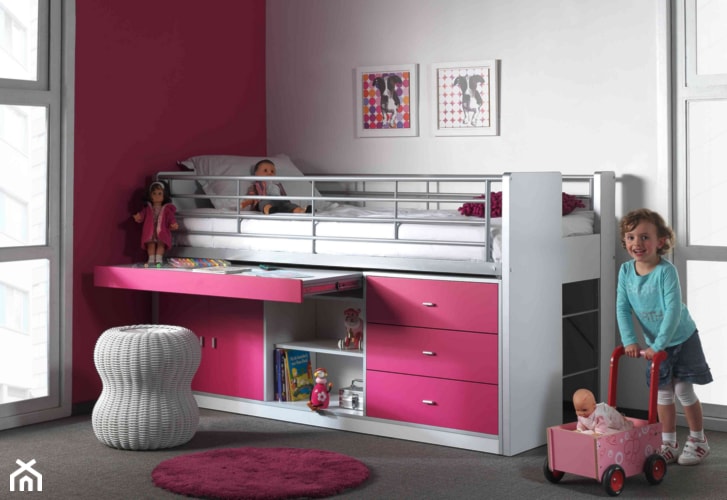 Łóżko piętrowe dla dzieci Bonny Pink z szufladami - zdjęcie od epinokio.pl - Homebook