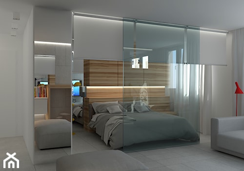 Grey-t - Mała sypialnia, styl nowoczesny - zdjęcie od t design