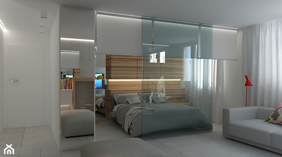 Grey-t - Mała sypialnia, styl nowoczesny - zdjęcie od t design