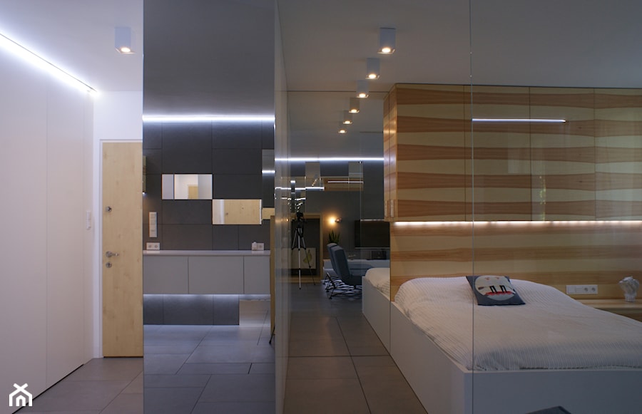 Grey-t - Średnia brązowa sypialnia, styl nowoczesny - zdjęcie od t design