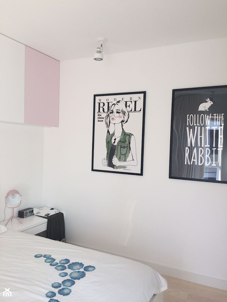 pastel candy - Biała sypialnia, styl nowoczesny - zdjęcie od t design