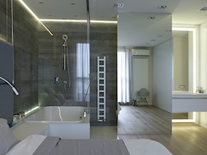 130m2 - żoliborz - Średnia biała sypialnia, styl skandynawski - zdjęcie od t design