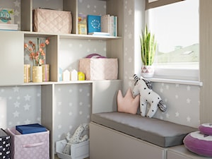 Skandynawskie mieszkanie w Krakowie - Mały szary pokój dziecka dla dziecka dla chłopca, styl minimalistyczny - zdjęcie od Dom-Art