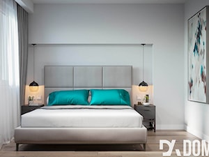 Minimalistyczne mieszkanie - Średnia biała sypialnia, styl minimalistyczny - zdjęcie od Dom-Art
