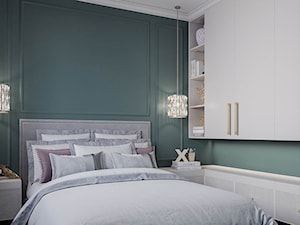 Mieszkanie w stylu Glamour - Mała zielona sypialnia, styl glamour - zdjęcie od Dom-Art