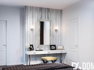 Skandynawski dom Libertowie - Średnia biała sypialnia, styl skandynawski - zdjęcie od Dom-Art