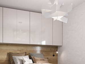 Skandynawskie mieszkanie w Krakowie - Średnia biała sypialnia, styl skandynawski - zdjęcie od Dom-Art