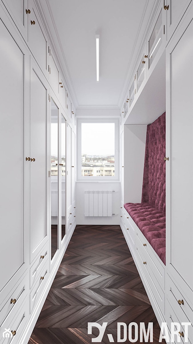 Męskie mieszkanie w eleganckim stylu - Średnia zamknięta garderoba oddzielne pomieszczenie z oknem, styl tradycyjny - zdjęcie od Dom-Art