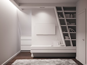 Projekt domu Katowice - Mała biała sypialnia, styl minimalistyczny - zdjęcie od Dom-Art