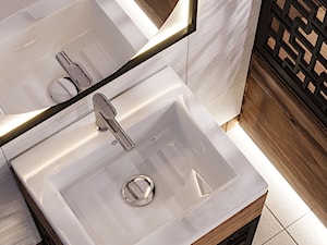 Projekt łazienki dla CeramCity - Mała z lustrem łazienka, styl nowoczesny - zdjęcie od Dom-Art