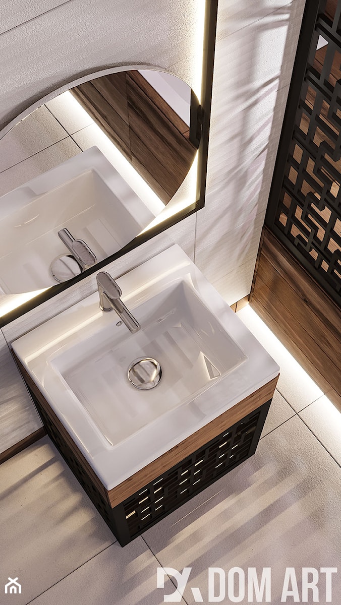 Projekt łazienki dla CeramCity - Mała z lustrem łazienka, styl nowoczesny - zdjęcie od Dom-Art