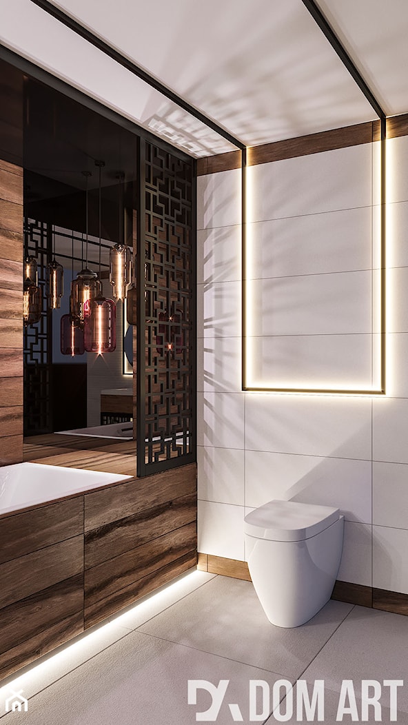 Projekt łazienki dla CeramCity - Mała na poddaszu bez okna łazienka, styl nowoczesny - zdjęcie od Dom-Art - Homebook