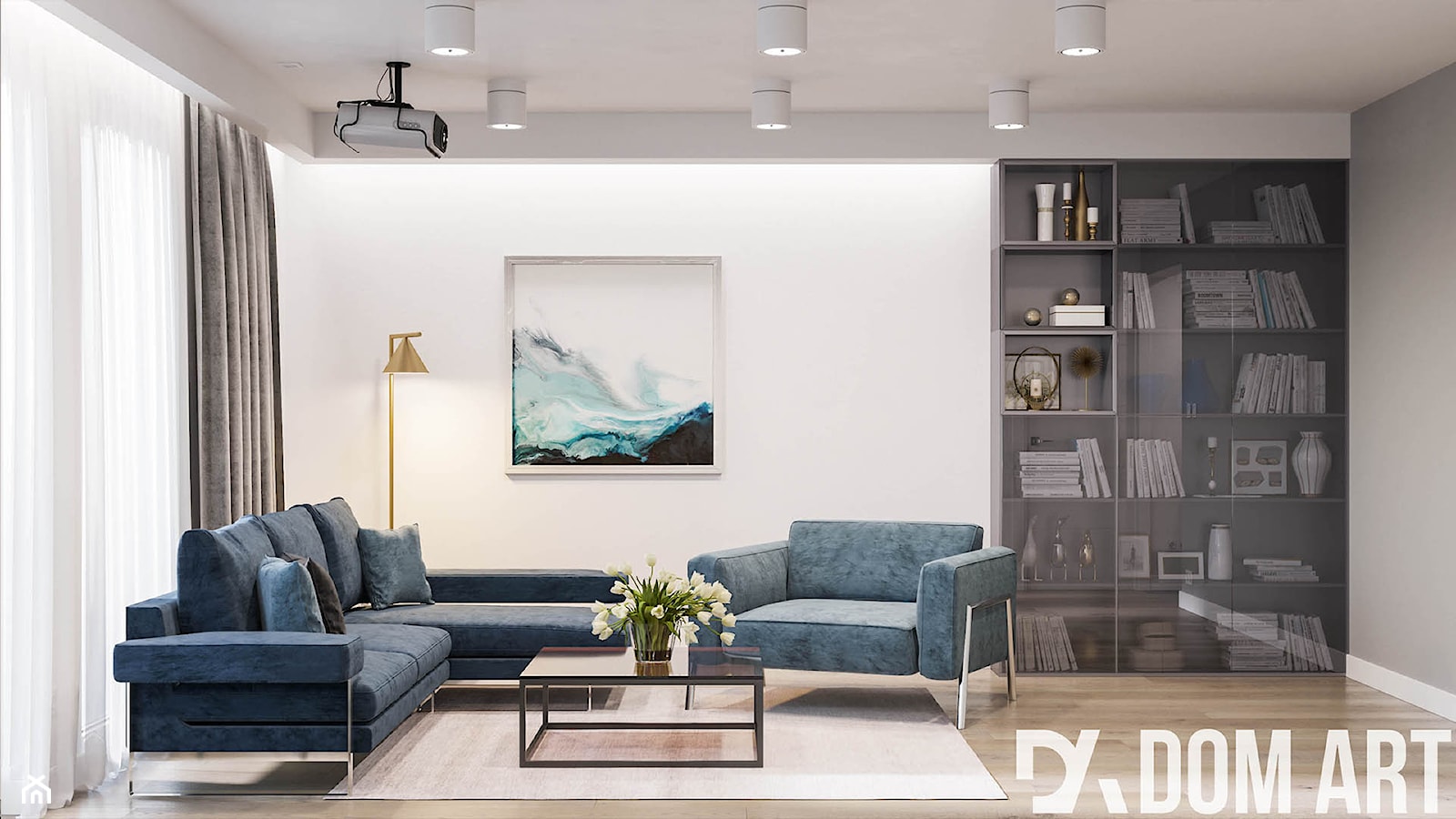Minimalistyczne mieszkanie - Mały szary salon, styl minimalistyczny - zdjęcie od Dom-Art - Homebook