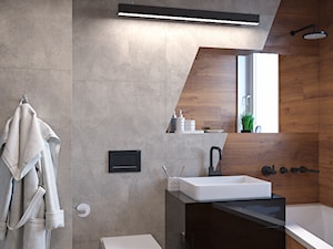 Skandynawskie mieszkanie w Krakowie - Średnia na poddaszu bez okna łazienka, styl nowoczesny - zdjęcie od Dom-Art