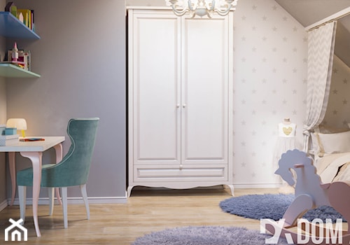 Mieszkanie na poddaszu w Olkusz - Średni miętowy szary pokój dziecka dla dziecka dla nastolatka dla chłopca dla dziewczynki, styl nowoczesny - zdjęcie od Dom-Art