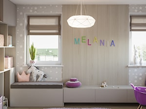 Skandynawskie mieszkanie w Krakowie - Mały szary pokój dziecka dla dziecka dla nastolatka dla dziewczynki, styl skandynawski - zdjęcie od Dom-Art