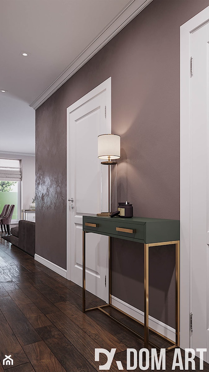 Mieszkanie w stylu Glamour - Średni brązowy hol / przedpokój, styl glamour - zdjęcie od Dom-Art