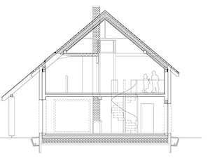rzuty ekotypowy24 wnętrze przekroj - zdjęcie od ekoTypowe Projekty domów energooszczędnych