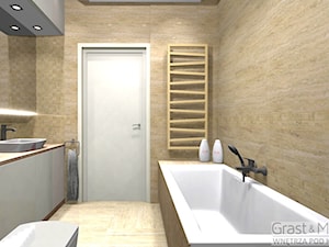 Trawertyn w łazience - Łazienka - zdjęcie od Kompleksowe realizacje wnętrz pod klucz
