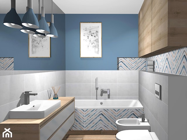 Projekt łazienki "Łazienka blue"