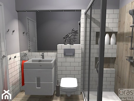 Aranżacje wnętrz - Łazienka: Mała łazienka z prysznicem - Łazienka - Kompleksowe realizacje wnętrz pod klucz. Przeglądaj, dodawaj i zapisuj najlepsze zdjęcia, pomysły i inspiracje designerskie. W bazie mamy już prawie milion fotografii!