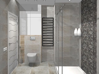 Projekt łazienki "Kamienne ukojenie bieli"