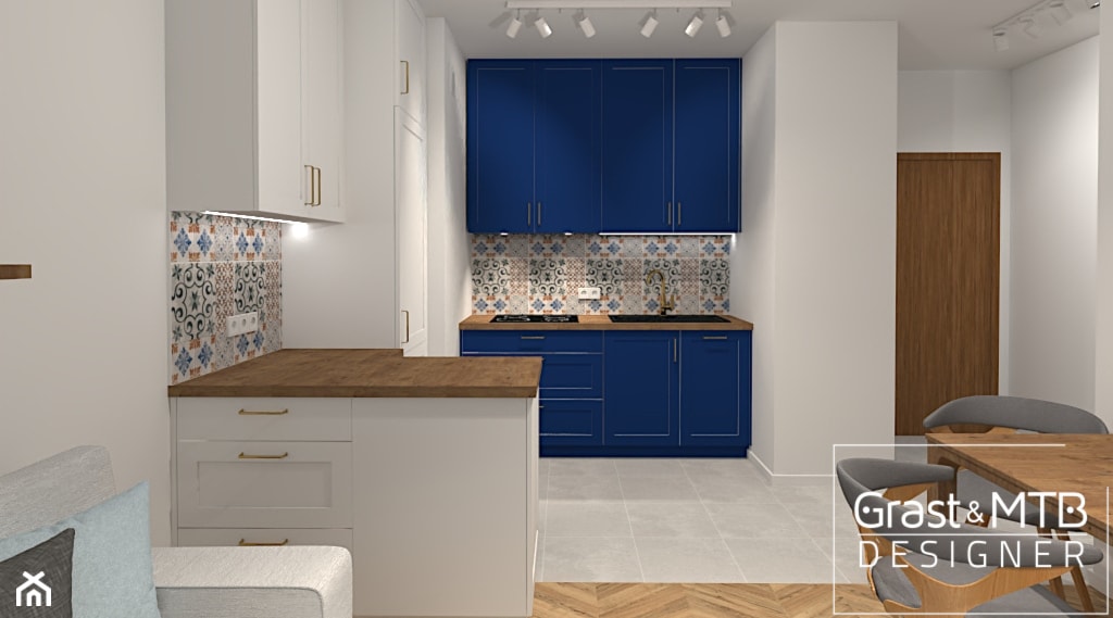 Projekt Mieszkania 40 m2 pakiet Basic - Kuchnia, styl nowoczesny - zdjęcie od Kompleksowe realizacje wnętrz pod klucz - Homebook