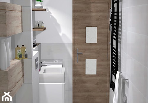 Łazienka na czasie - Mała bez okna z lustrem z punktowym oświetleniem łazienka, styl industrialny - zdjęcie od Kompleksowe realizacje wnętrz pod klucz