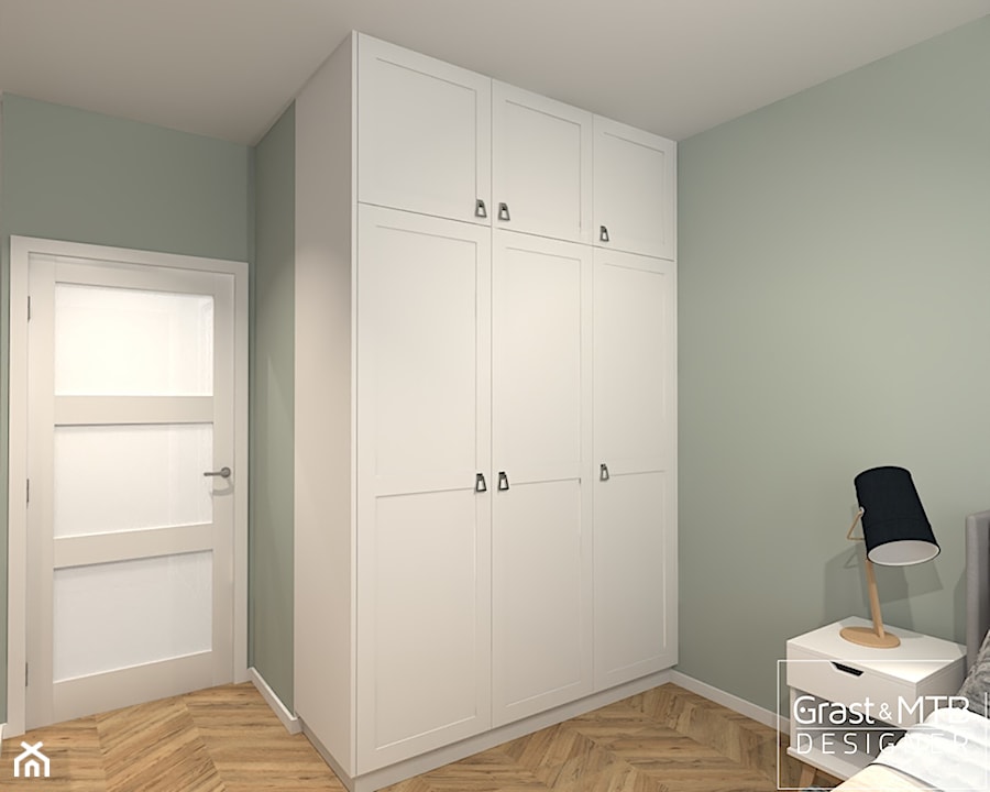 Projekt Mieszkania 40 m2 pakiet Basic - Sypialnia, styl nowoczesny - zdjęcie od Kompleksowe realizacje wnętrz pod klucz