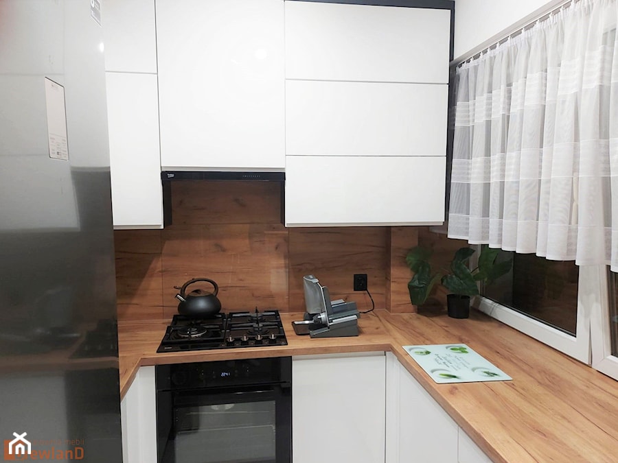 Mała kuchnia w bloku - Kuchnia, styl nowoczesny - zdjęcie od Drewland Pracownia Mebli