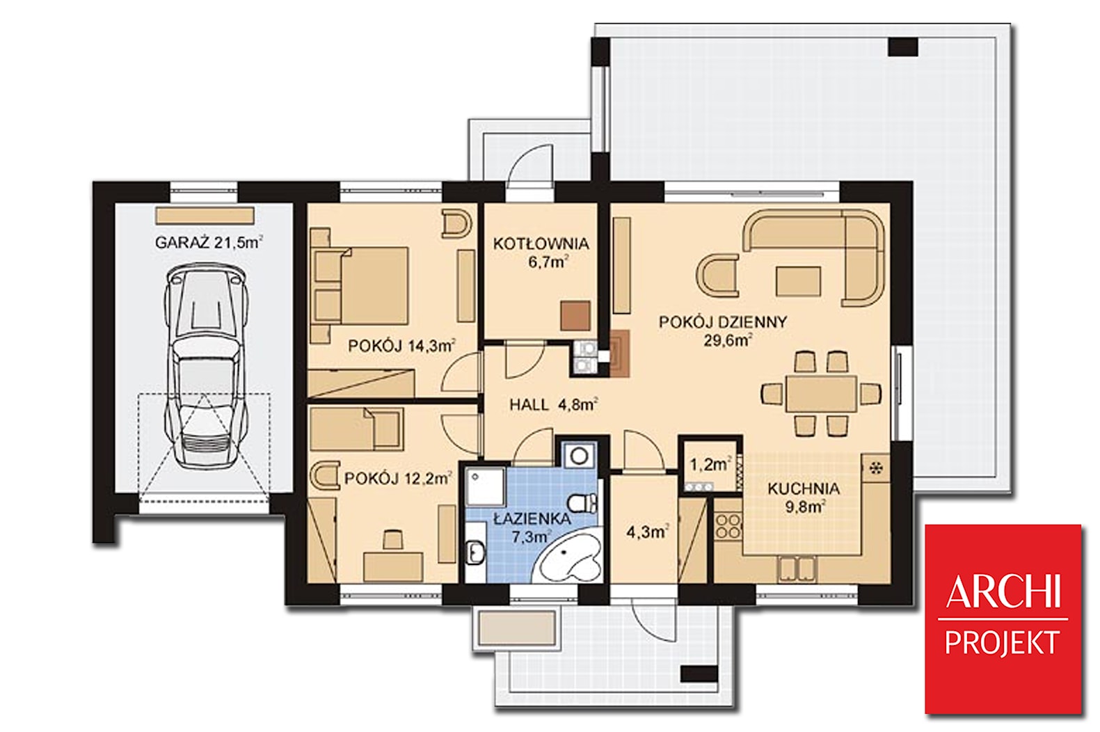 APS 285+G - Domy - zdjęcie od ARCHIprojekt Najlepsze Projekty Domów - Homebook