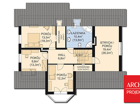 Aranżacje wnętrz - Domy: APS 231 - Domy - ARCHIprojekt Najlepsze Projekty Domów. Przeglądaj, dodawaj i zapisuj najlepsze zdjęcia, pomysły i inspiracje designerskie. W bazie mamy już prawie milion fotografii!